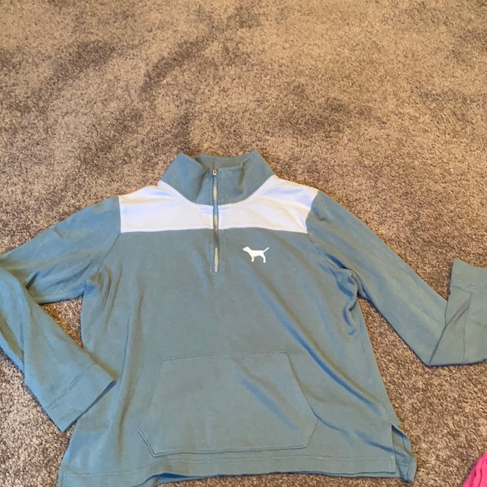 Victoria secret PINK quarter zip sweatshirt